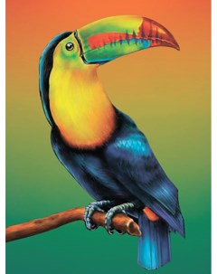 Картина по номерам на холсте 30х40 Тропическая птица PE0010 Цветной
