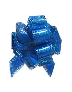 Бант шар голография МС 3846 Т СИН подарочный с тиснением темно синий Nobrand