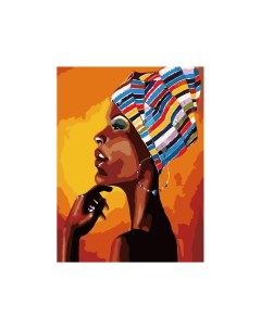 Картина по номерам MG2112 Портрет африканки Цветной