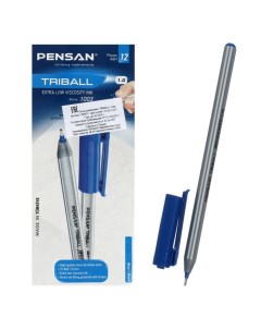 Ручка шариковая масляная Triball чернила синие линия письма 0 5 мм трехгранная 12 шт Nobrand