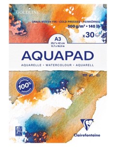 Альбом склейка Goldline Aqua для акварели А3 30 л 300 г Clairefontaine