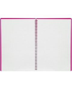 Тетрадь общая 60л А4 Neon клетка спираль розовая пластиковая обложка 20шт Officespace