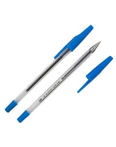 Ручка шариковая 927 0 7мм синий цвет чернил прозрачный корпус 50шт Lite