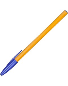 Ручка шариковая Economy 0 7мм синий цвет чернил оранжевый корпус 50шт Attache