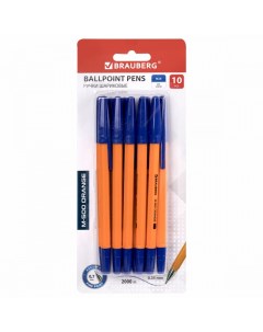 Ручка шариковая M 500 Orange 0 35мм синий цвет чернил 10шт 12 уп Brauberg