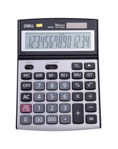 Калькулятор настольный 39229 14 разрядный серебристый Deli