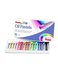 Пастель масляная 16 цветов Oil Pastels круглая 12шт Pentel