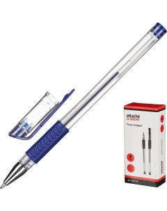 Ручка гелевая Economy 0 5мм синий резиновая манжетка 24шт Attache