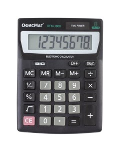 Калькулятор настольный OFM 1808 8 разрядный черный 40шт Офисмаг