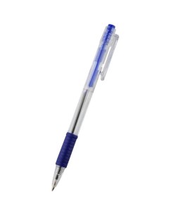 Ручка шариковая автоматическая Economy 0 5мм синий цвет прозрачный корпус 100шт Attache