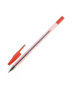 Ручка шариковая AA 927 0 5мм красный цвет чернил корпус прозрачный 50шт Beifa