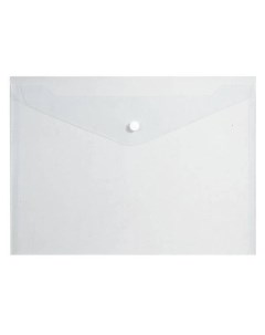 Папка конверт на кнопке А4 180мкм пластик прозрачная 10шт Informat