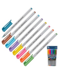 Ручка шариковая Triball Colored 05мм 8 цв масляная основа 8шт 24 уп Pensan