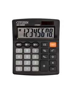Калькулятор настольный SDC 805NR 8 разрядный черный 40шт Citizen