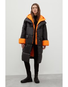Утепленное пальто с контрастными деталями Finn flare