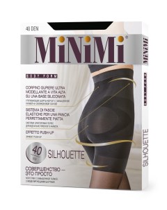 Колготки mini silhouette 40 140 высокая утяжка шорты nero Minimi