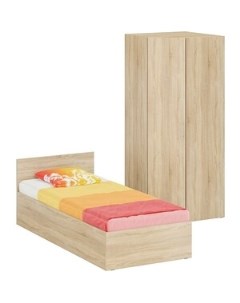 Комплект мебели Стандарт кровать 90х200 шкаф угловой 81 2х81 2х200 дуб сонома 1024334 Свк