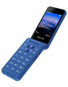 Мобильный телефон Xenium E2602 синий раскладной 2Sim 2 8 240x320 Nucleus 0 3Mpix GSM900 1800 FM Philips