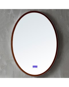 Зеркало Stein AS6610BR 55х75 см для ванной с подсветкой цвет коричневый Abber