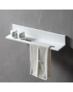 Полочка с полотенцедержателем для ванной комнаты Stein AS1655 цвет белый Abber
