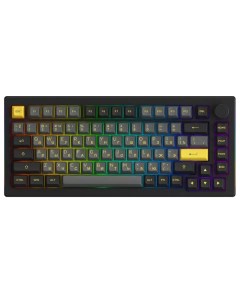 Клавиатура 5075B Plus Black Gold 3 Modes RGB Hot Swap V3 Cream Yellow Switch 507575 Akko
