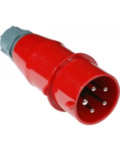 Вилка LAN IEC 309 32A3P M красный Lanmaster