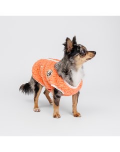 Жилетка пальто для собак M оранжевая Petmax