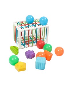 Развивающая игрушка для детей с сортером и разноцветными фигурками Solmax