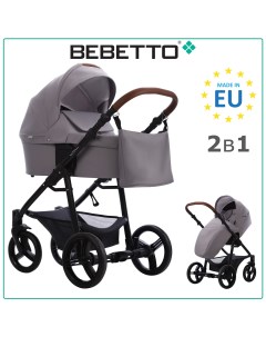 Детская коляска 2 в 1 Kitelli 03 серый рама черная Bebetto