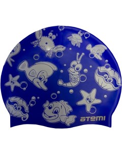 Шапочка для плавания PSC309N синяя морская фауна Atemi