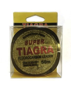 Леска флюрокарбоновая Super Tiagra 0 2 мм 50 м 8 кг прозрачный Miracle fish