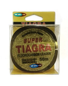 Леска флюрокарбоновая Super Tiagra 0 12 мм 50 м 4 5 кг прозрачный Miracle fish