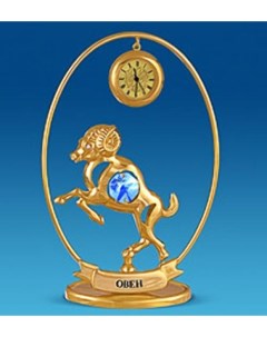 Фигурка с часами Знак Зодиака Овен Юнион 13 см Crystal temptations
