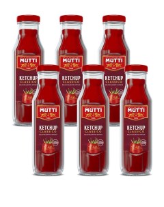 Кетчуп томатный в стеклянной бутылке 6 шт по 300 г Mutti