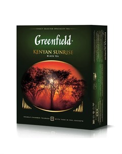 Чай Гринфилд Kenyan Sunrise Рассвет в Кении черный 100 пакетиков в конвер Greenfield