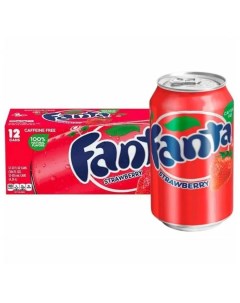 Газированный напиток Фанта Strawberry со вкусом Клубники США 355 мл 12 шт Fanta