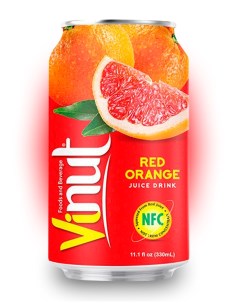 Напиток сокосодержащий Красный Апельсин 330 мл ж б Упаковка 24 шт Vinut