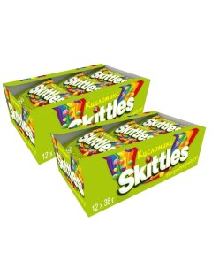 Скитлс драже Кисломикс в разноцветной сахарной глазури 38 г х 24 шт Skittles