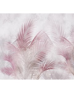 Фотообои Decor F коллекцияF 149 Розовые пальмовые листья в дымке 300х270 1 Divino