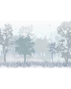 Фотообои Decor F коллекцияF 403 Голубой лес в тумане 400х270 1 Divino
