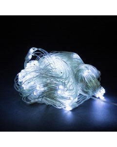 Новогодняя гирлянда светодиодная NoBrand Сетка белая 1 8х1 5 м на прозрачном проводе Led