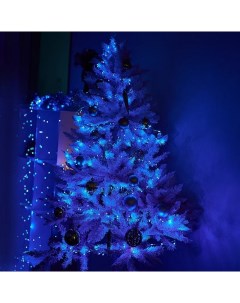 Световая гирлянда новогодняя Мишура H0280O 5 м синий Baziator