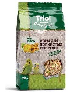 Сухой корм для волнистых попугаев Original с фруктами 5 шт по 450г Триол