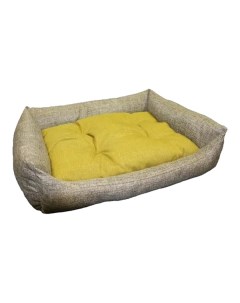 Лежак для собак и кошек Люкс Olive 4 флок 80 х 70 х 22 см Xody