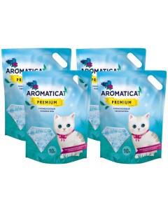 Наполнитель для туалета кошек Premium силикагелевый 4 шт по 10 л Aromaticat