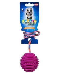 Игрушка для собак мяч рельефный фиолетовый резина 7 5см Nobby