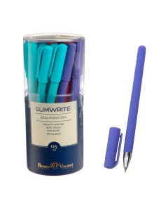 Ручка шариковая SlimWrite JOY узел 0 5 мм синие чернила матовый корпус Silk Touch МИК Nobrand