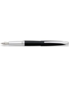 Перьевая ручка ATX Цвет глянцевый черный серебро Перо сталь среднее Cross