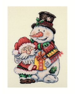 Набор для вышивания 8 507 Снеговичок и Дед Мороз Klart