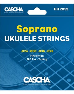 Комплект струн для укулеле сопрано прозрачный нейлон HH 2053 Cascha
